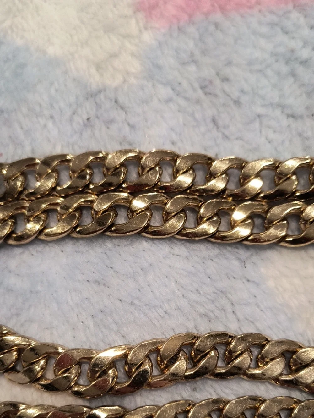 Gold-Tone Chain Purse Strap with  Clasps, 48